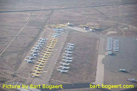 Aircraft graveyard at Kingman airport