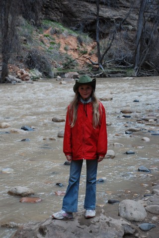 Evelyn in Zion canyon